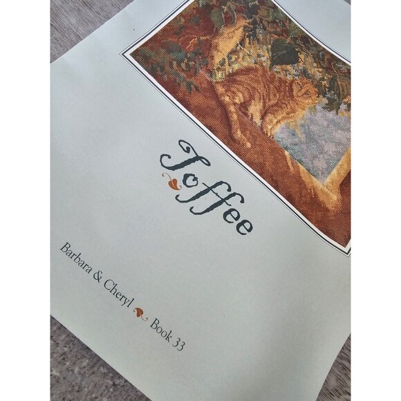 Toffee Tabby Cat by Barbara & Cheryl Cross Stitch Pattern & Embroidery Hoop Vtg - Picture 5 of 8